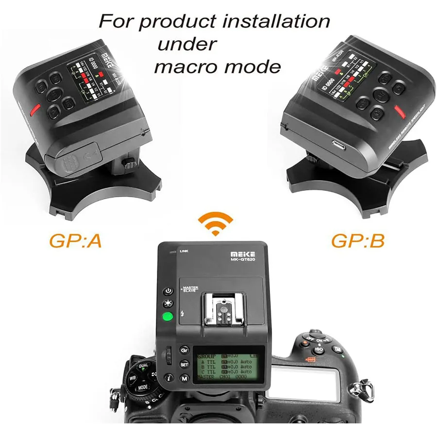 Meike MK-MT24II Macro Close-Up Twin Lite Flitser Compatibel Met Ef-Mount En Eos R Eos Rp Camera 'S