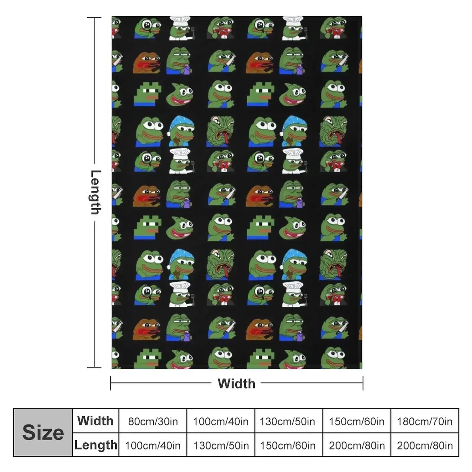 pepe peepo variety set (12 pepes edition) Throw Blanket Shaggy Luxury Brand Bed linens Large Blankets