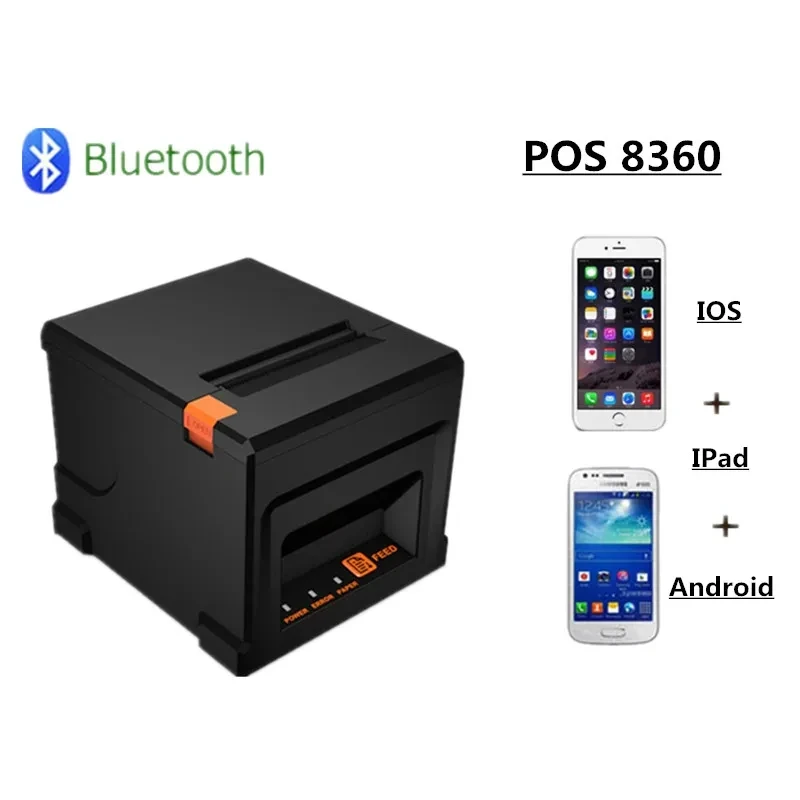 ZJ-8360 Supermarket Catering Retail Cashier USB Network Serial Port Bluetooth WiFi 80MM Thermal Receipt Printer With Auto Cutter