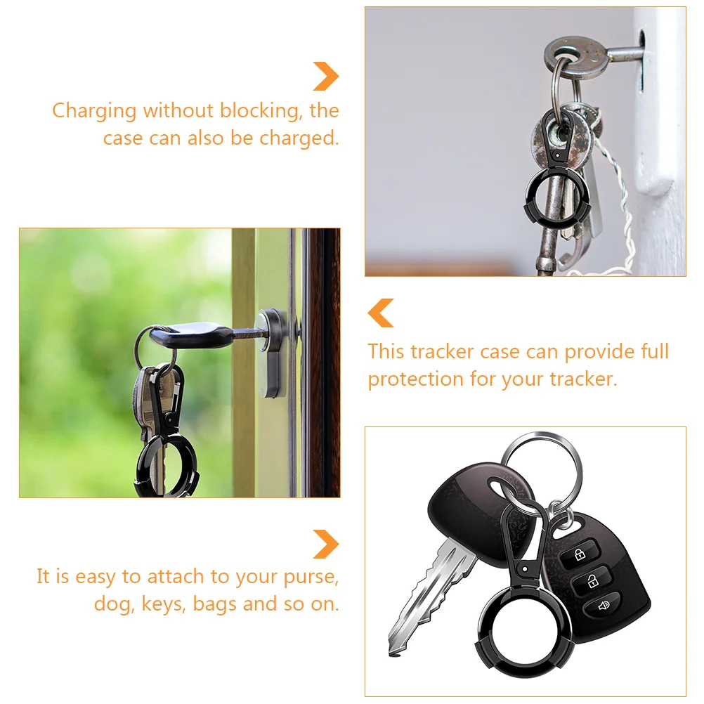 

Smart Keychain Protective Case For Tracker Durable Metal Cover Scratch Resistant Full Protection Anti-Lost Accessory