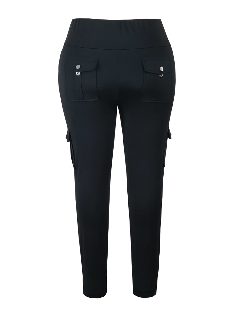 Leggings de realce de glúteos para mujer de talla grande con bolsillos con solapa Leggings de entrenamiento para mujer para todas las estaciones Casual La mejor opción