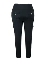 Plus Size Women's Butt Lift Leggings with Flap Pockets Women's Workout Leggings All Season All Season Casual Best Choice - Image 4