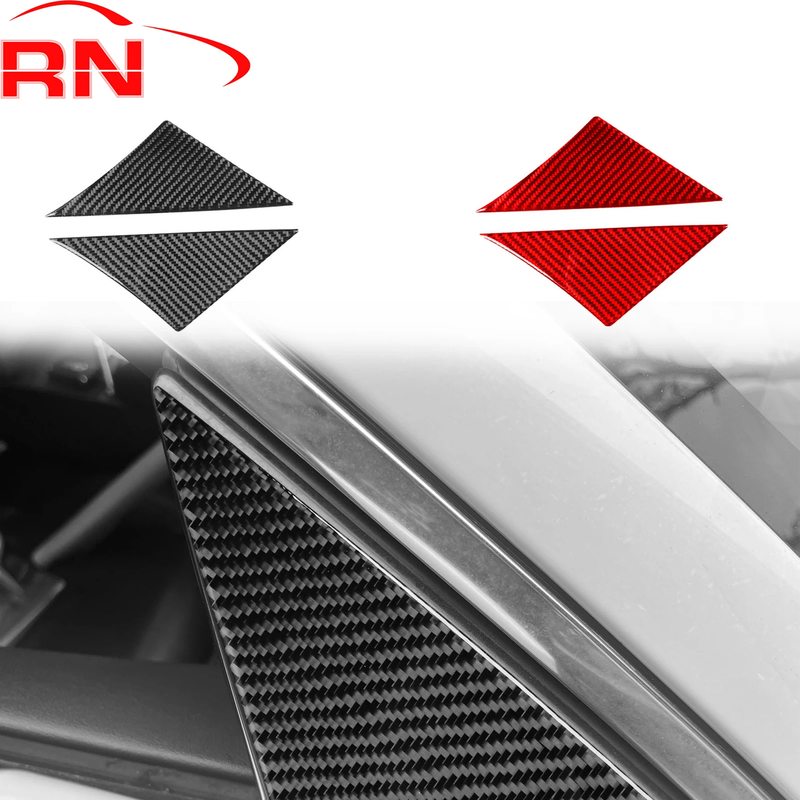 

For Jaguar F-TYPE 2013-2024 Modified Carbon Fiber Exterior Body A-pillar Cover Piano Black Accessories Decoration Stickers