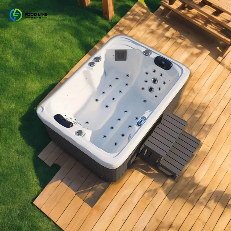 Inflatable Acrylic Relaxing Hot Tub, 130 Jet Portable Bubble Spa, Heated Whirlpool for Patio & Courtyard