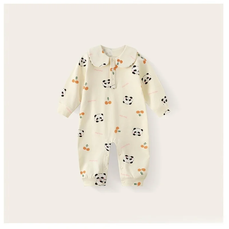 

Новый весенний комбинезон-слип для новорожденных с длинным рукавом, хлопковая домашняя одежда для младенцев, цельный комбинезон-пижама с мультяшным принтом