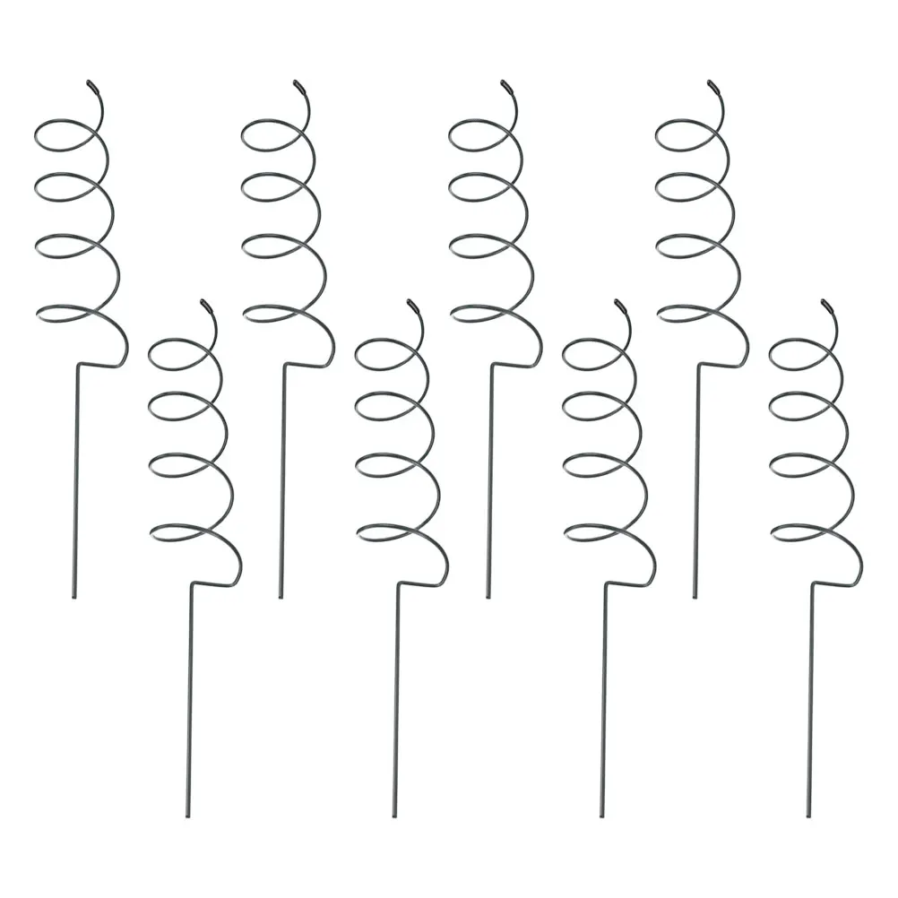 

8pcs Single Stem Plant Support Spiral Metal Stakes For Garden Indoor Outdoor Use Orchid Rose Potted Plant Trellis