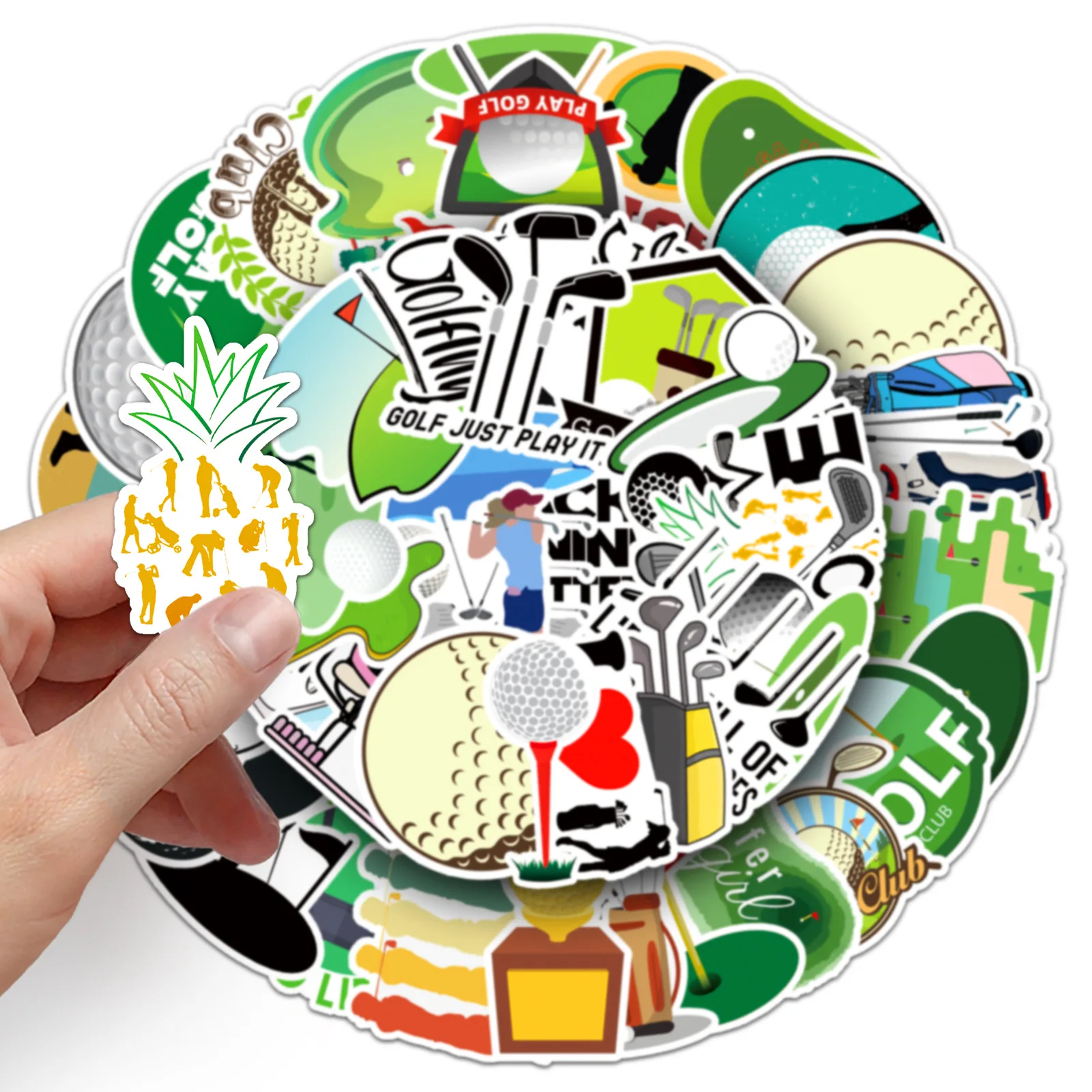 

50PCS Golf Sports Stickers Waterproof Graffiti Personality Sports Sports Peripheral Decals for Wardrobe Bicycle Helmet