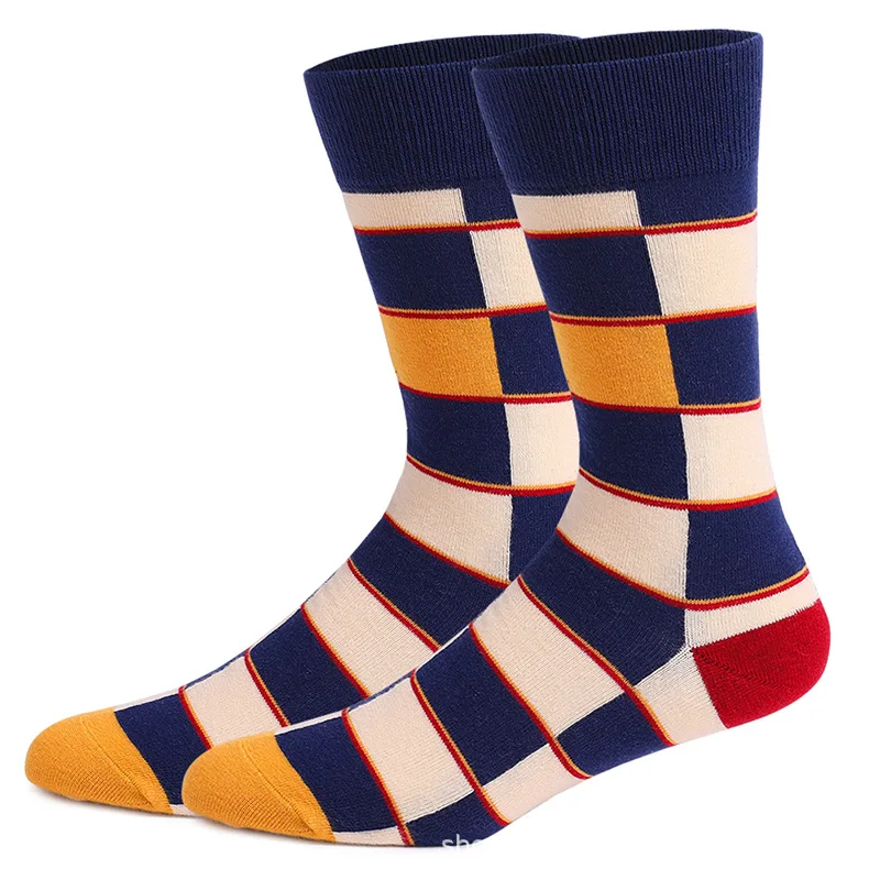 

New XXL 42-48 Men Socks High Quality Athletic Crew Dress Boot Hiking Long Cotton Thickened anti-odor Autumn winter B8W303L