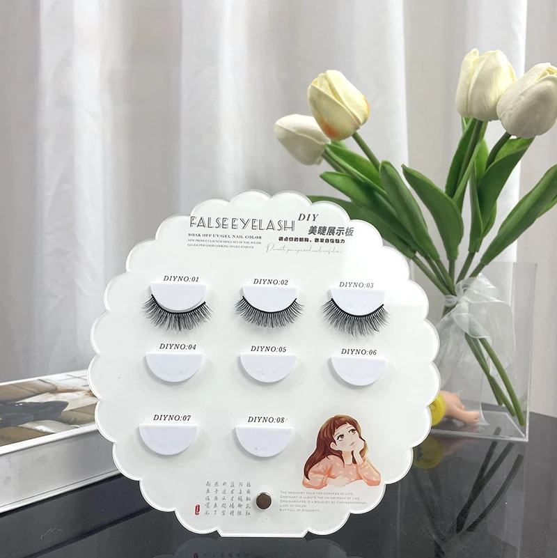 Acrylic False Eyelash Display Board Fake Eyelash Extension Display Plate Eye Lash Display Rack Makeup Tools