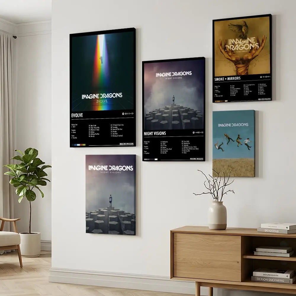 Rock Band I-imagine Dragons Poster Durable Painting Canvas Poster Wall Hanging Home Interior Decoration Art Mural Gift
