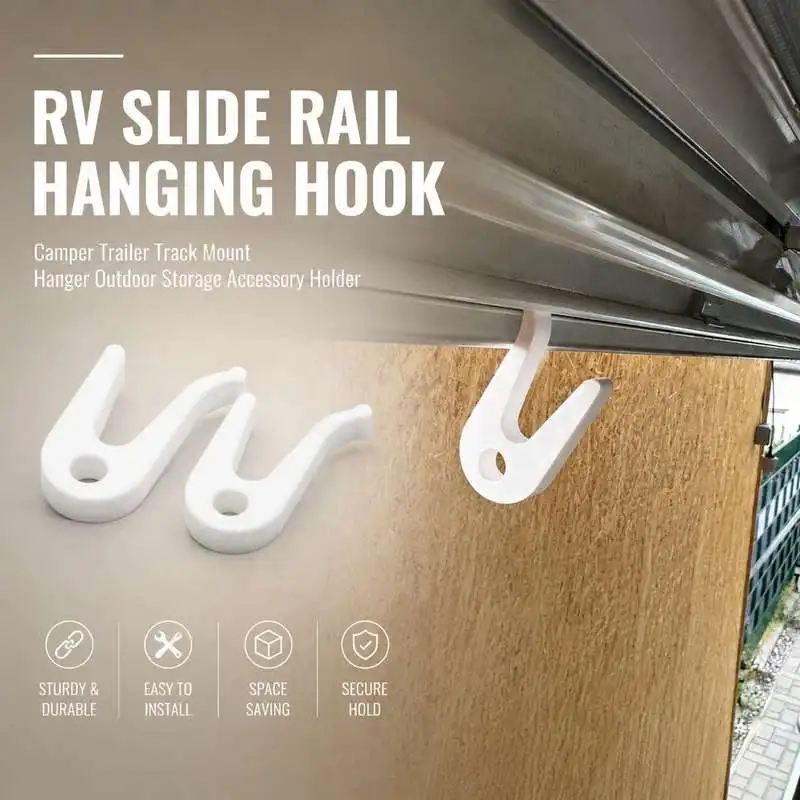 RV Guide Rail Hook Hanging Fastener Camper Van Interior Hanging Hook For RV Motorhome Storage Organization