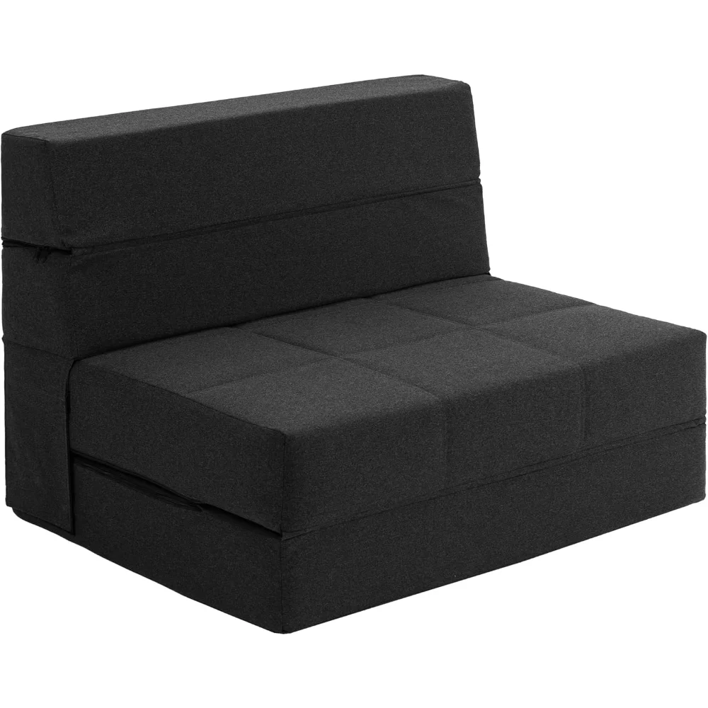 

Folding Sofa Bed, 7 inch Memory Foam Floor Couch, Convertible Sleeper Foldable Mattress Futon Sofa for Living Room/Home Office