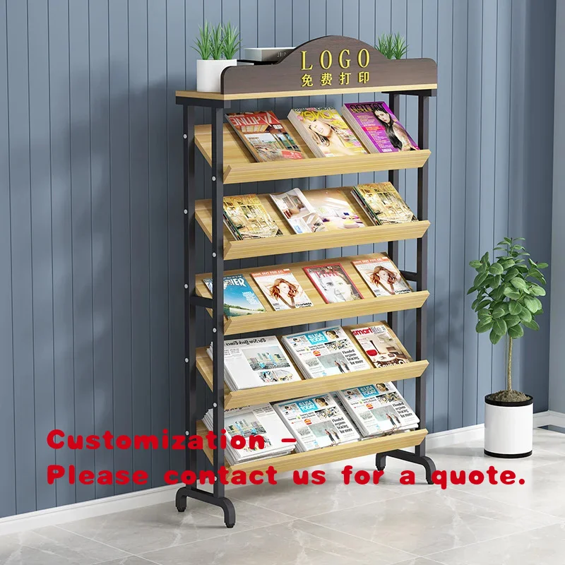 custom.Custom Shop Commercial Bookstore Rack Sign Holder Book Display Rack with