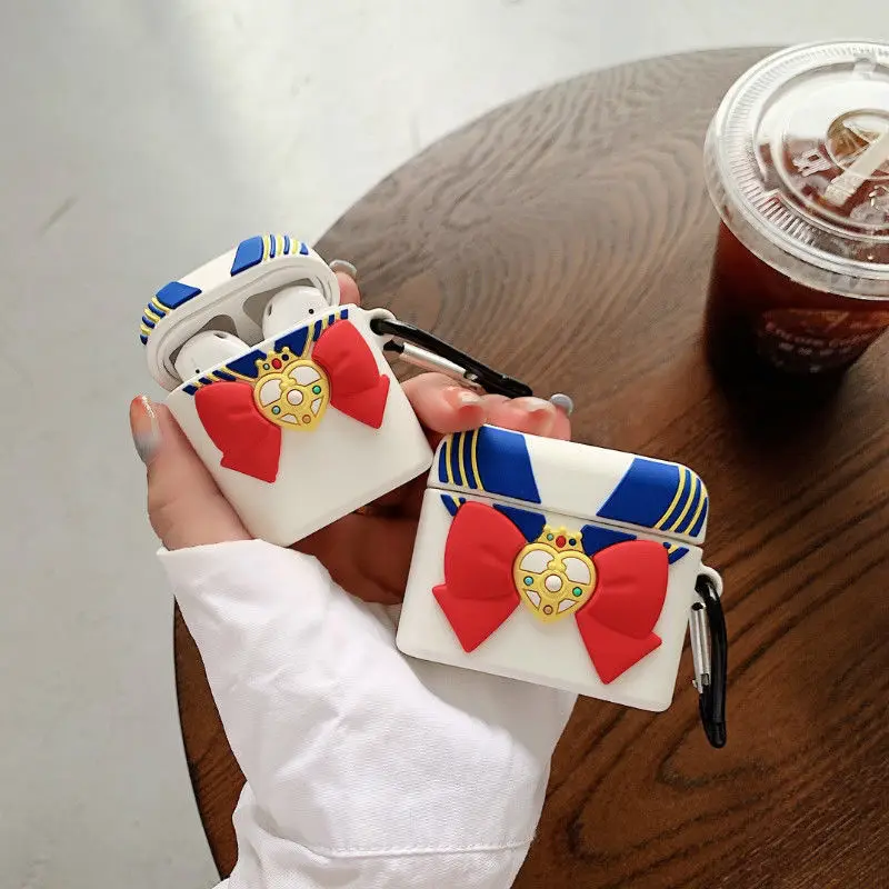 Sailor Moon Sailor Moon AirPods 2 generacji etui kreatywne silikonowe etui antyupadkowe 3 generacji prezent świąteczny kawaii