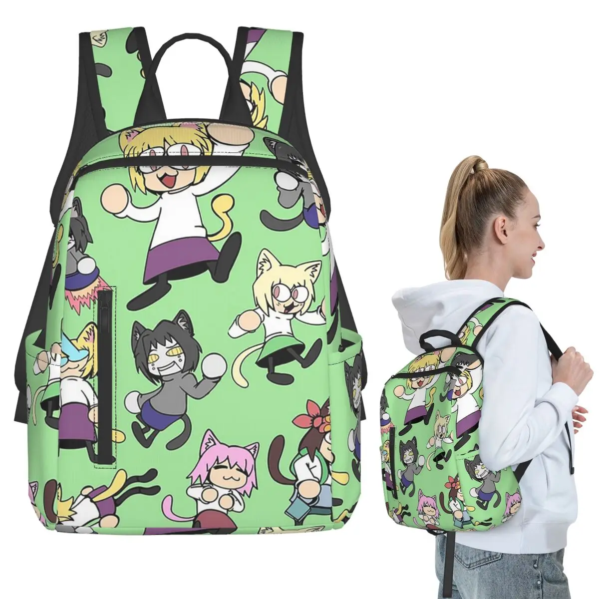 

Neco Arc Game Cabinet Cartoon Backpack Student BookBag Kids School Bag Laptop Shoulder Bags Men Women