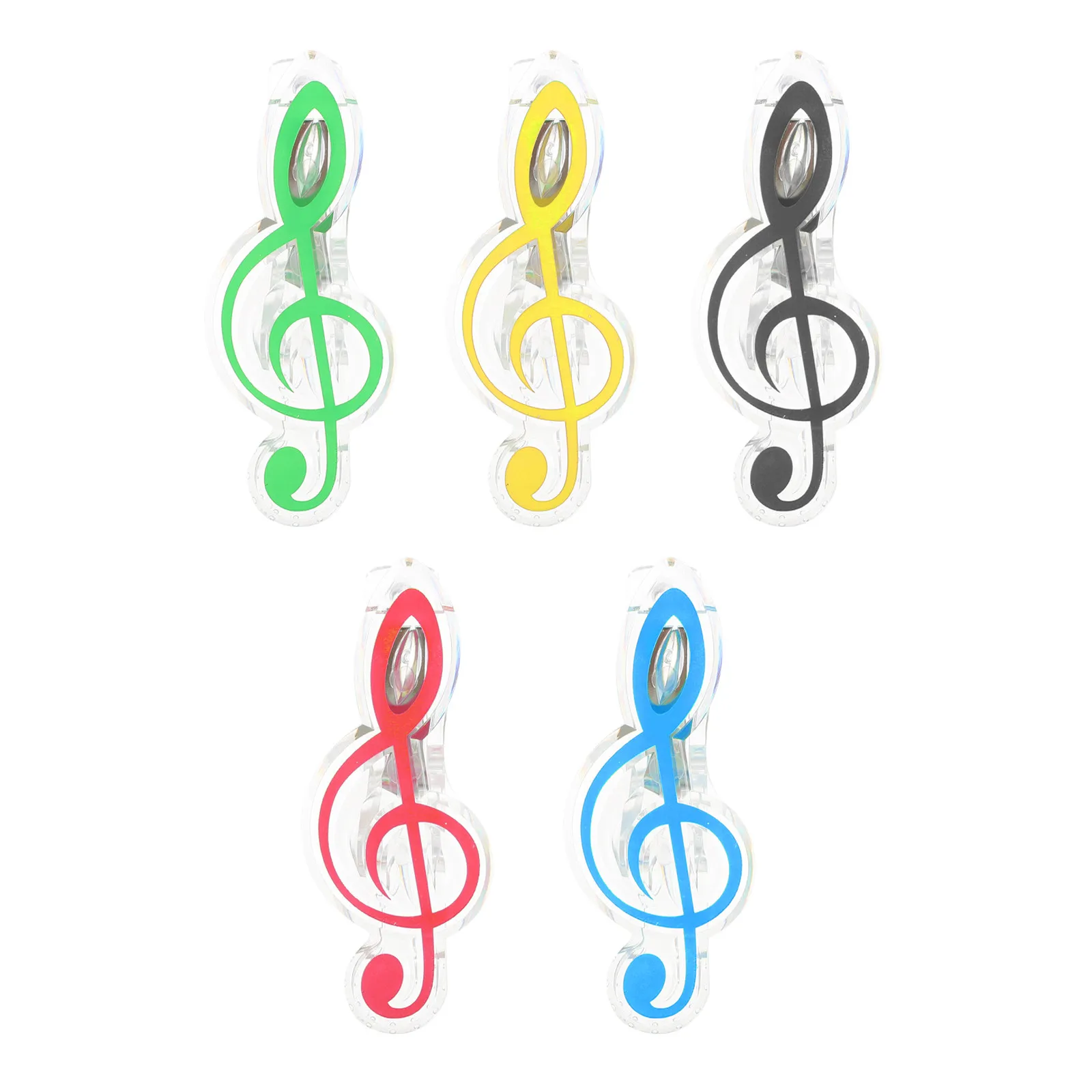 5Pcs Heavy-Duty Music Notation Clips for Piano Sheet Music, Recipe Books & Magazines – Waterproof Rustproof Steel Plastic
