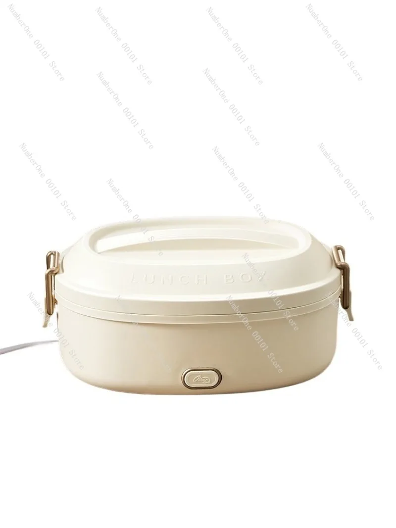 304 Stainless Steel Heated Lunch Box Electric Food Warmer Plug In Thermal Bento Container No Water Needed Portable Office Meal