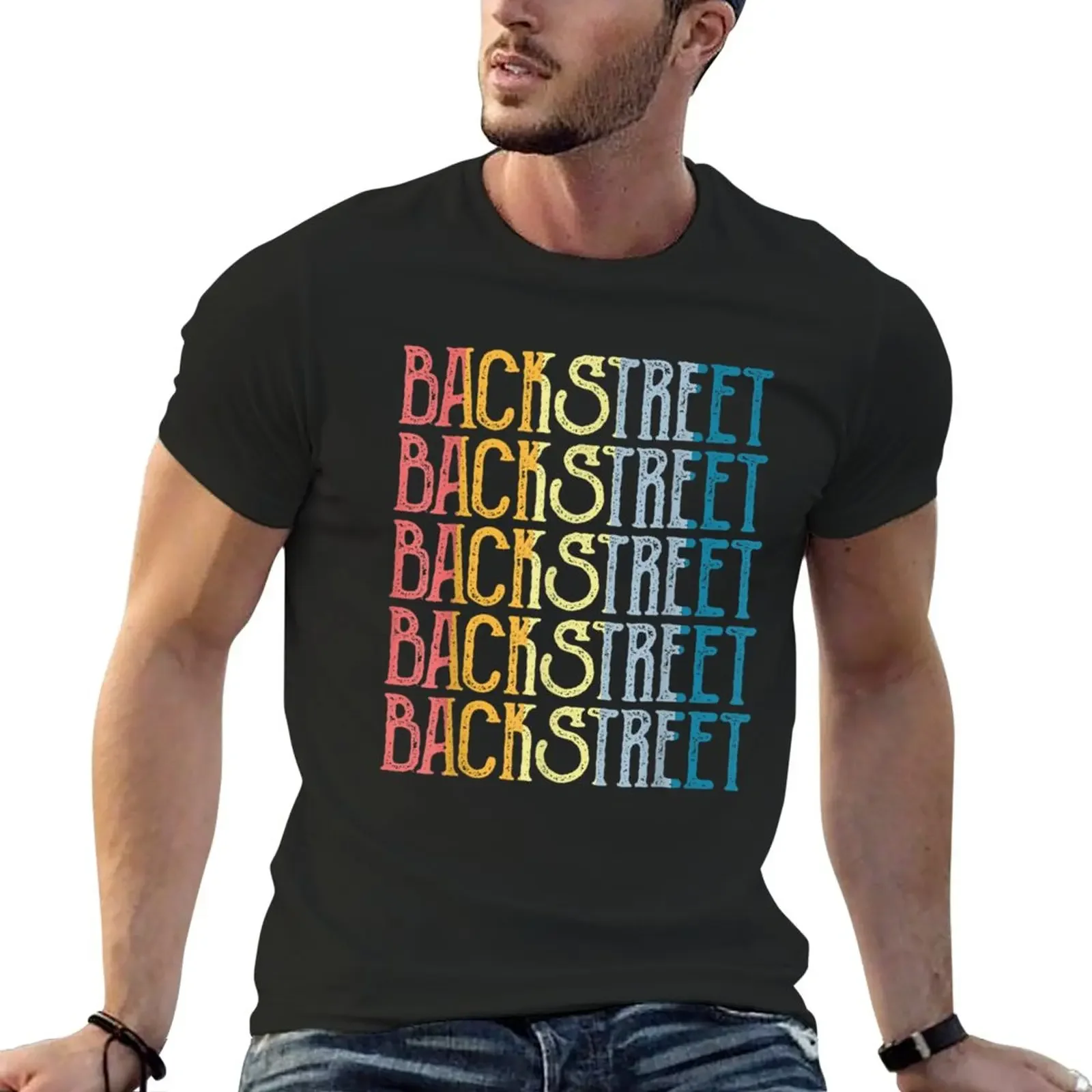 Backstreet Retro Vintage T-Shirt graphic t shirt Short sleeve tee mens cotton t shirts