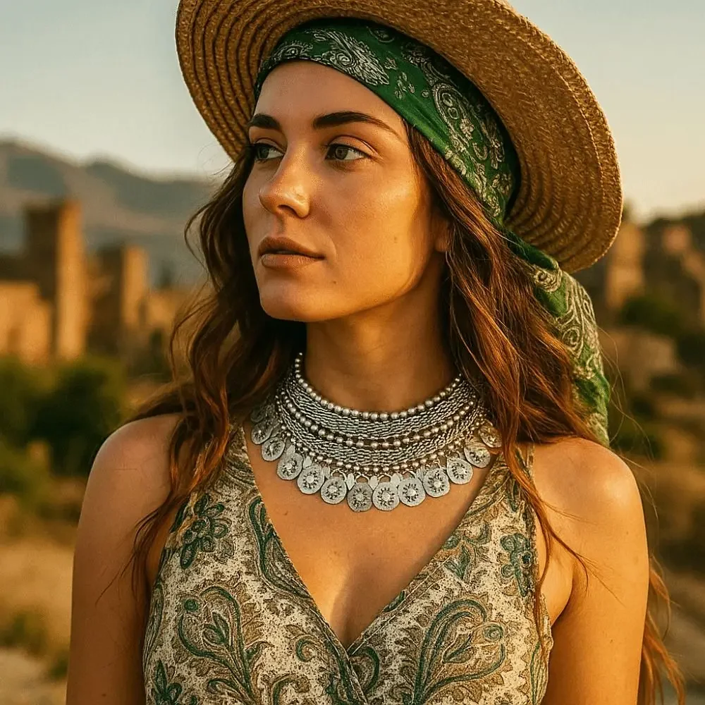 خمر بوهو هندسية سبيكة عملة شرابة قلادة القلائد مكتنزة موضة بوهيميا الغجر التركية القلائد مجوهرات العرقية