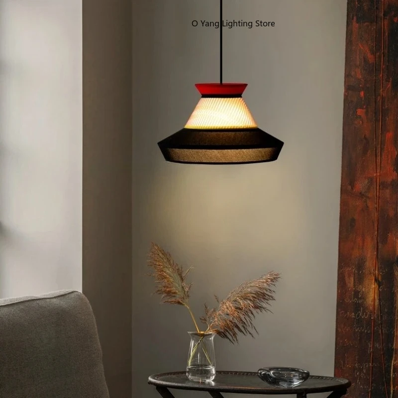 جديد مصباح النسيج قلادة مصباح طاولة طعام و زخارف للحانات أغنية نمط التصميم الجمالي الإبداعية مطعم ضوء لمبة G80 #2