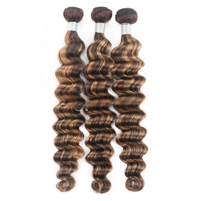

Wig piano color real hair loose deep hair curtain hair bundle
