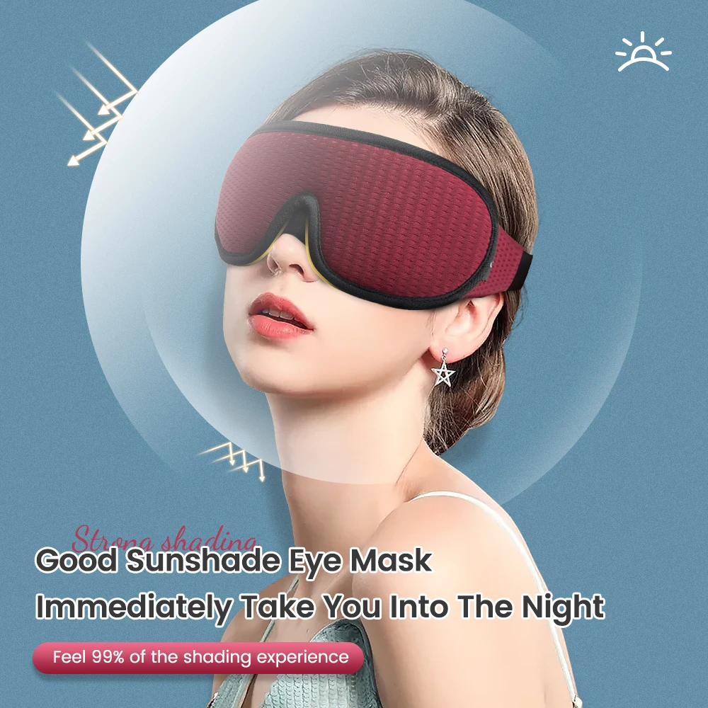 3D Sleeping Mask Block Out Light Soft Padded Sleep Mask for Eyes Slaapmasker Eye Shade Blindfold Sleeping Aid Face Mask Eyepatch