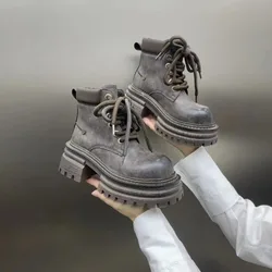 Platform Women Ankle Boots Chunky Designer Chelsea Boots Woman Winter Shoes 2024 Trend Fashion Retro Female Boots
