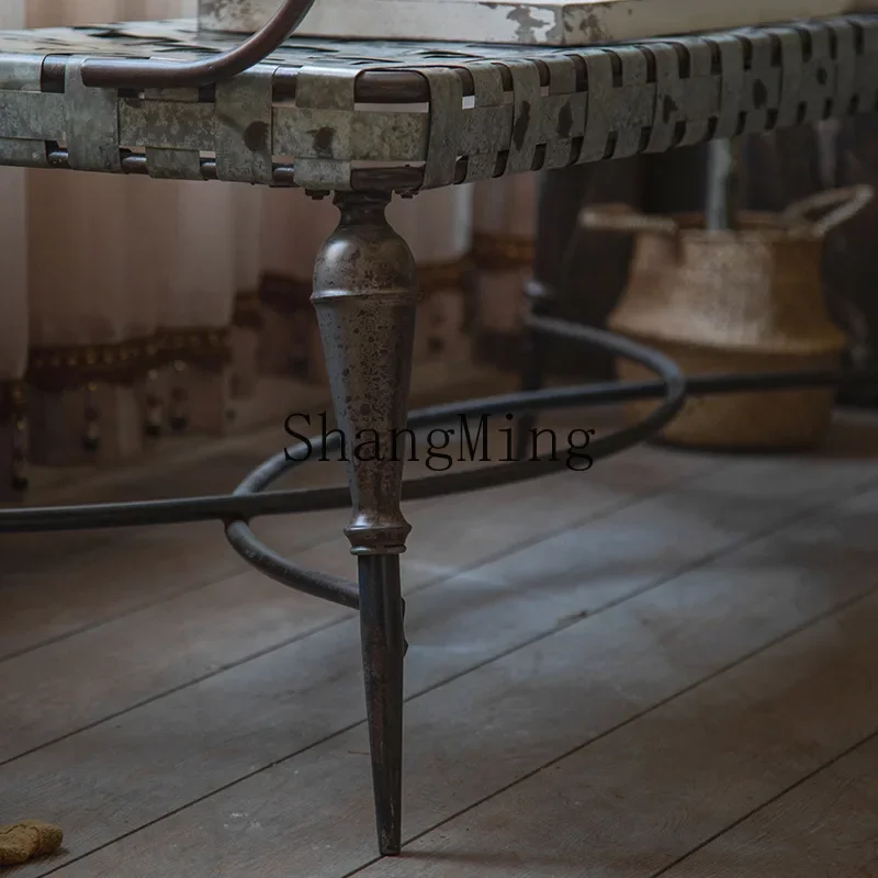 SM الرجعية الحديد المطاوع حديقة الترفيه التفاوض كرسي خلفي فناء مسند الذراع في الهواء الطلق مقعد الراحة