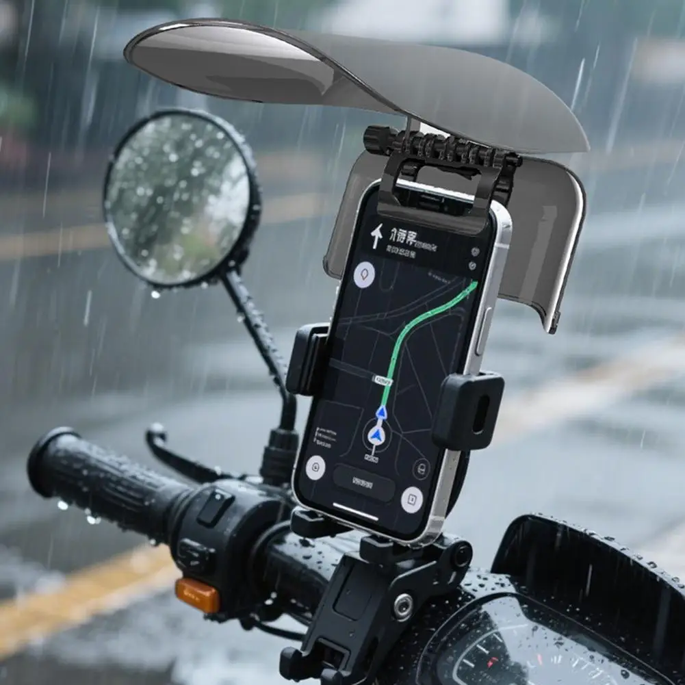 Sun Visor Phone Holder for Car, Adjustable Foldable Cell Phone Mount Clip with Rotation, Hands Free Easy Install GPS Navigation