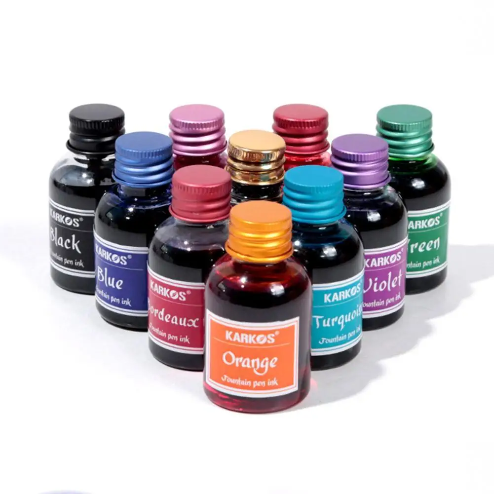 1 Bottle Pure Colorful 30ml Fountain Pen Ink Refilling Ink Stationery School High Quality Calligraphy Writing Fountain Ink