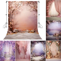 Bonvvie Photography Background Vintage Curtain Flower Wedding Party Bridal Shower Pregnant Portrait Backdrop Photo Studio