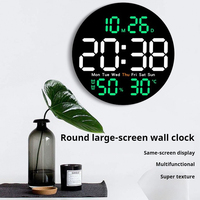 10Inch LED Digital Wall Clock with Remote Control Temperature Humidity Date Week Display Countdown Timing Electronic Alarm Clock