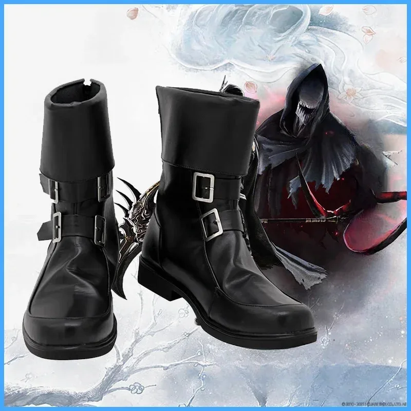 

Game XIV Reaper Cosplay Shoes Boots Halloween Accessorie Customizeds;2'd,5.h;