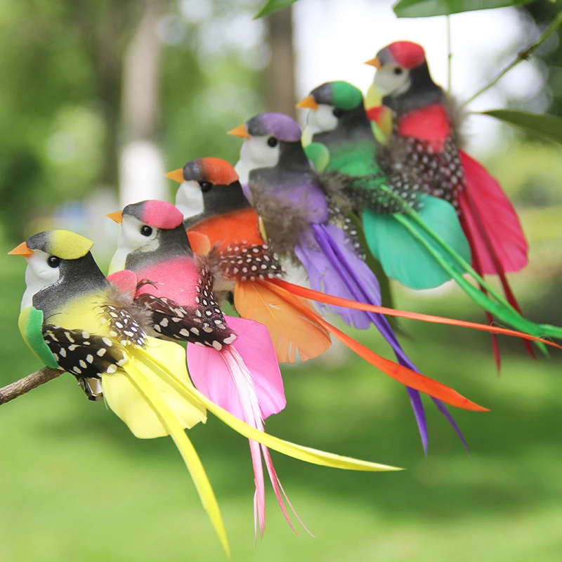 【Swallow Tail Bird Clip Handmade Simulation Bird Plant-decorated Artificial Bird Handicrafts For Ornament（Random Color）】