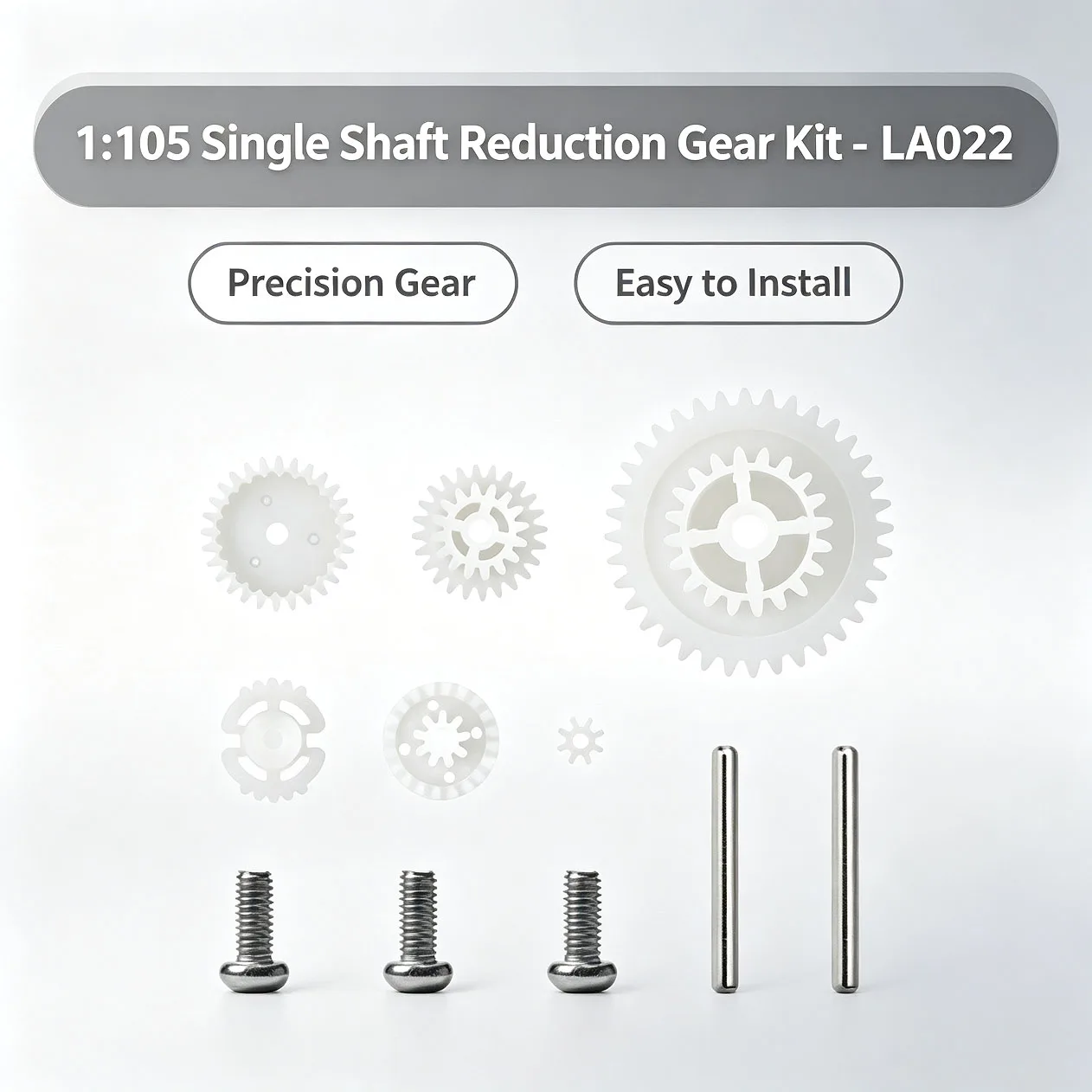 48 Single-Axis Plastic Reduction Gear Kit for DIY Robot Toy Educational Building Set Compatible with Popular Building Blocks