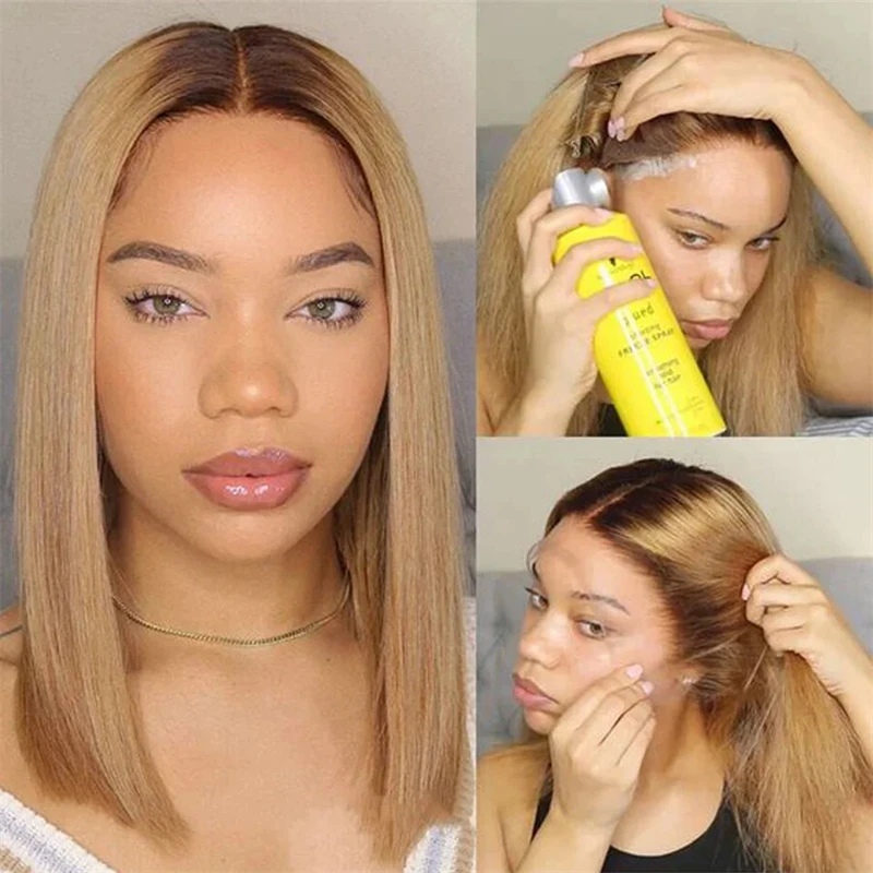 

13x6 Ash Blonde Highlight Wig 100% Human Hair Brown Roots Ombre HD Lace Frontal Wigs For Women Human Hair Pre Plucked 13x4 Wig