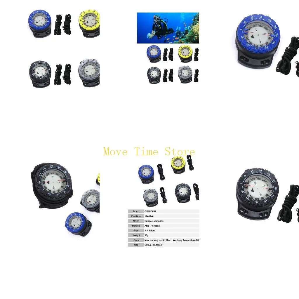 92ME Diving Compasses Underwater Compasses for Diving, Watertight Glowing Compasses Handheld Diving Compasses for Water Sport