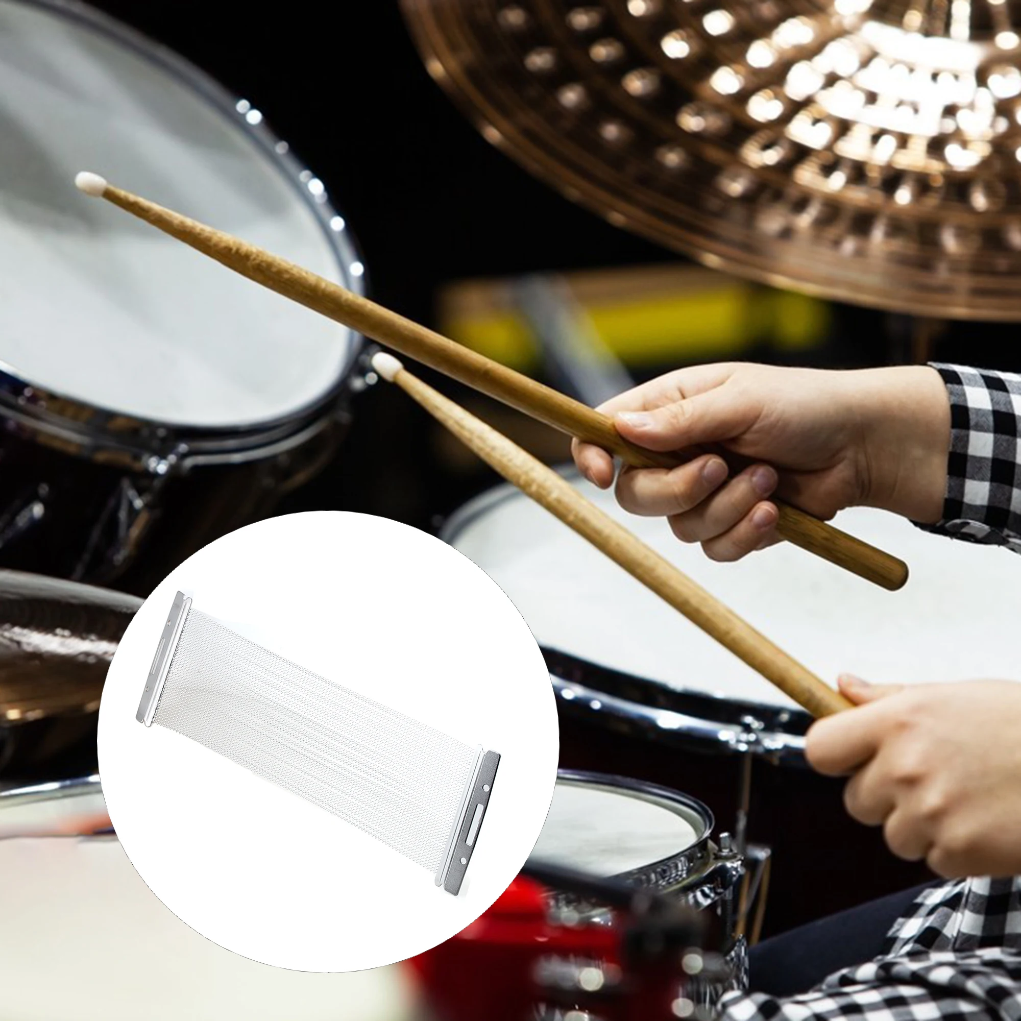 Yibuy Snare Wire 40 Strands Kit for 14inch Percussion with Mounting Straps