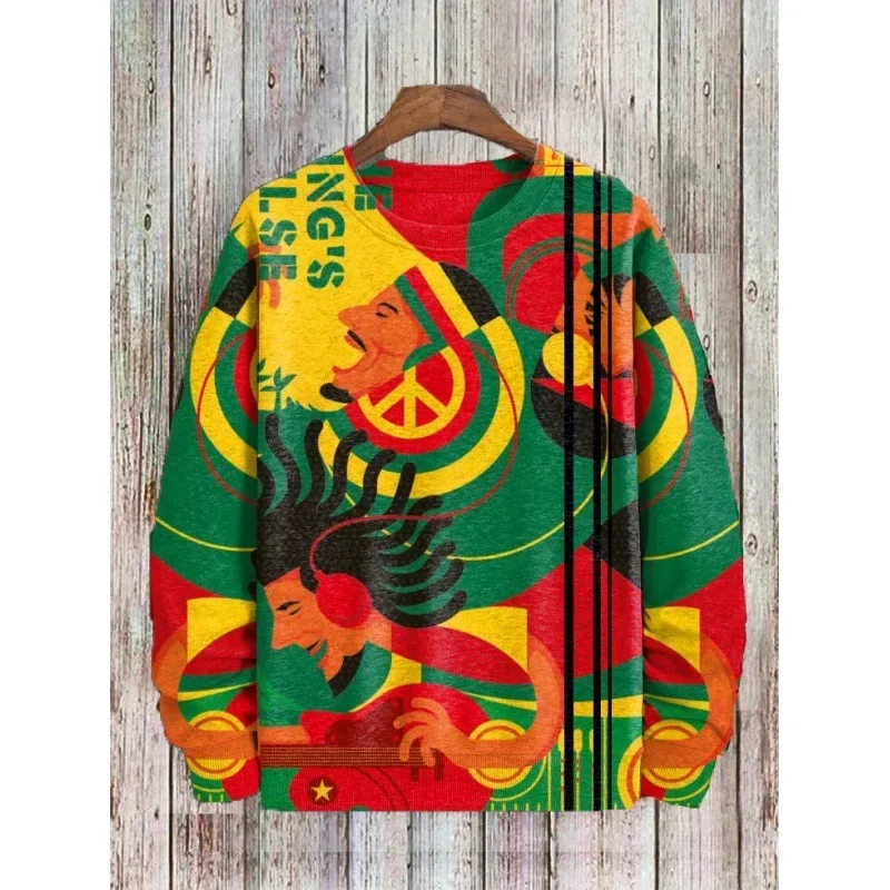 Sudadera con capucha con gráfico abstracto 3D, camiseta estampada, sudadera de otoño, jersey para hombre, sudadera de cuello redondo de gran tamaño, ropa de calle para hombre