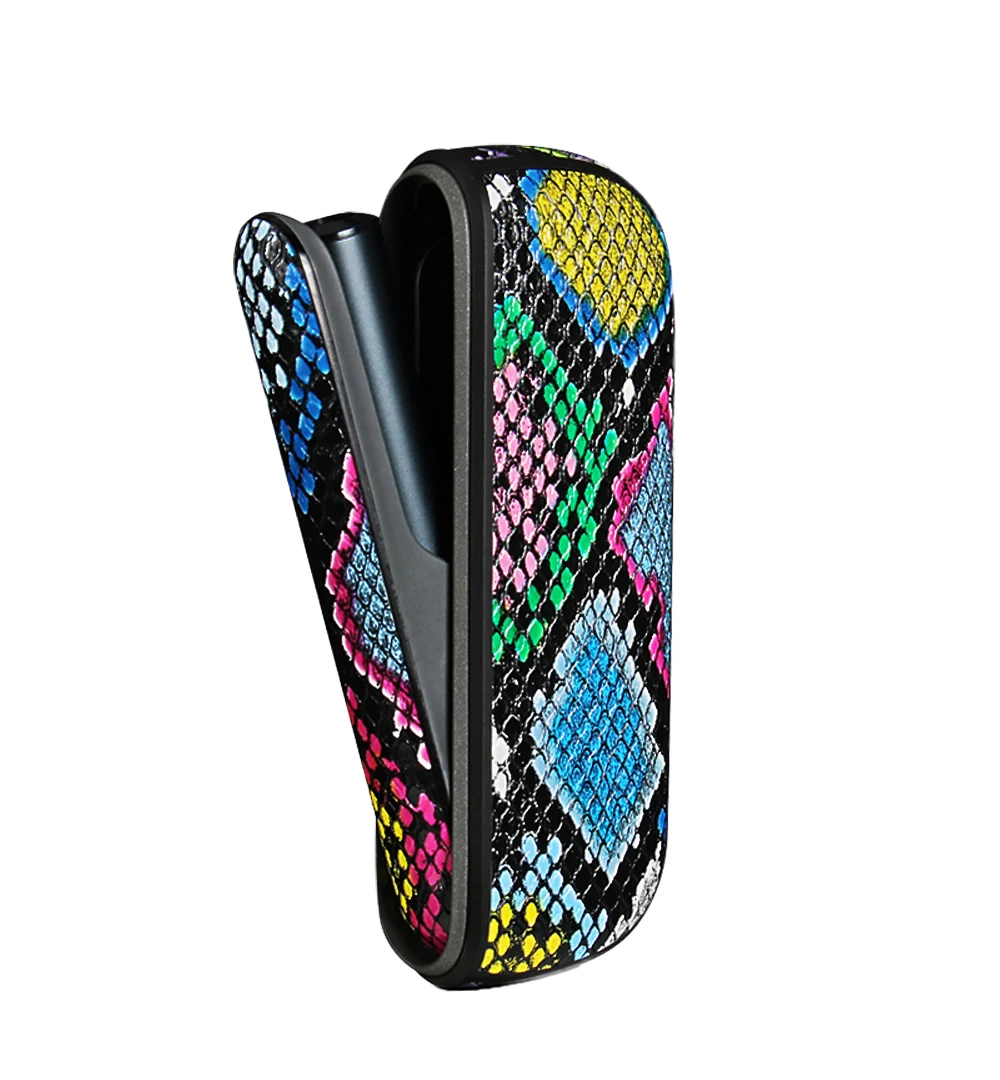 Fashion Side Cover+ Snakeskin Leather Case for IQOS ILLUMA Funda Decoration Accessories for IQOS ILLUMA IReplaceable Cover