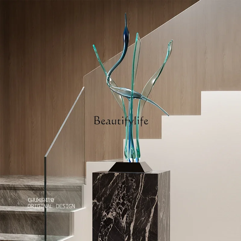 

yj15 Crane Sculpture Large Ornament Art Villa Living Room Entrance Hotel Lobby Landscaping Decoration