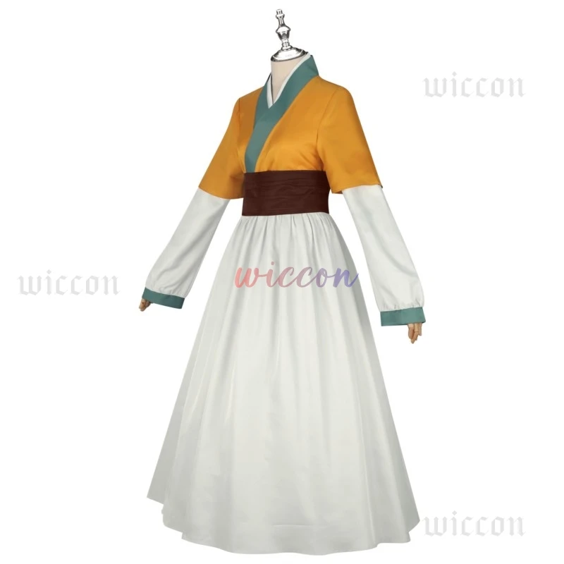 Diários de boticário Shisui Cosplay Amarelo Hanfu Roupa de festa de Halloween para meninas