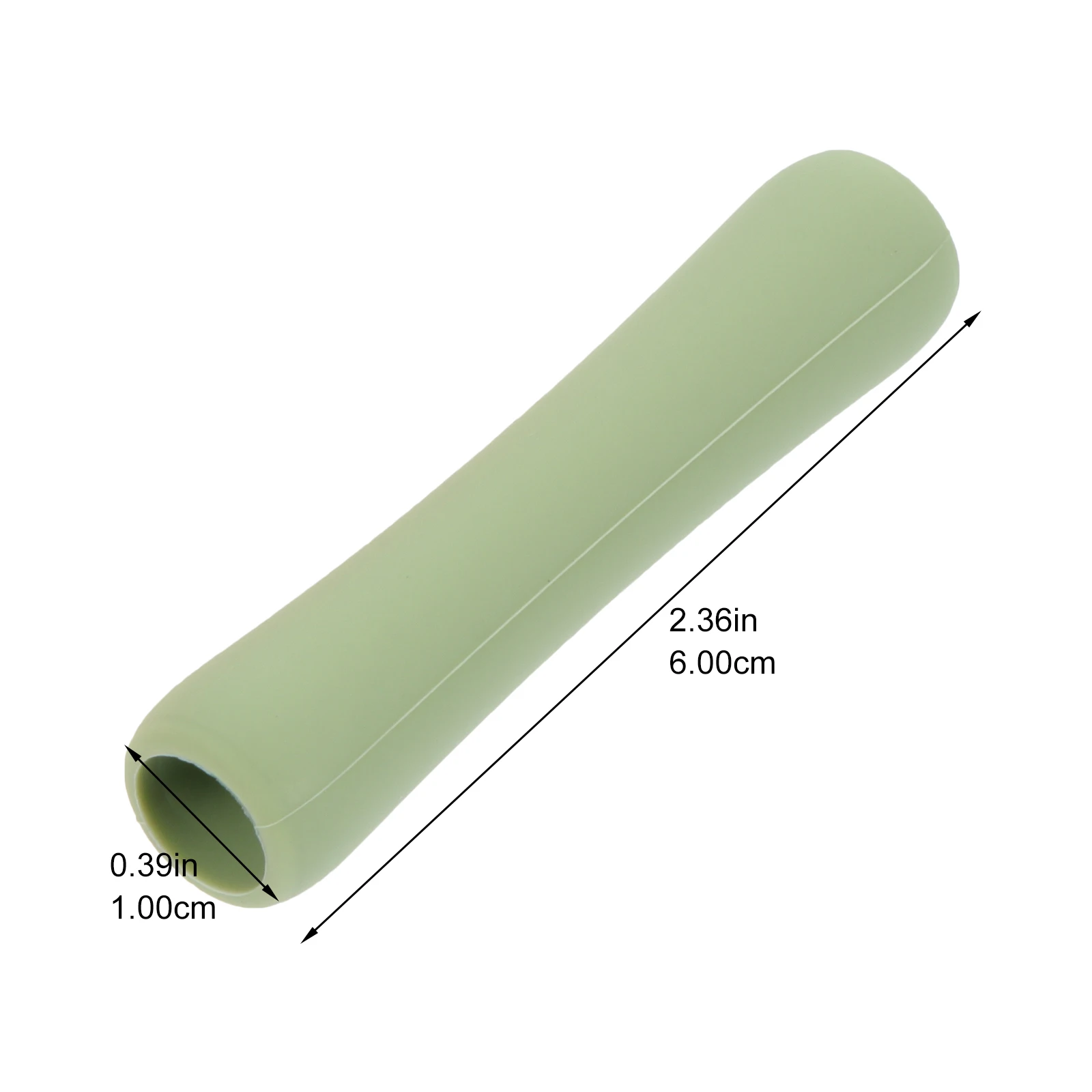 6 قطع من أغطية حماية القلم المصنوعة من السيليكون، غطاء قلم رصاص ملون بسيط، ملحقات حماية مريحة على شكل قلم الجسم #3