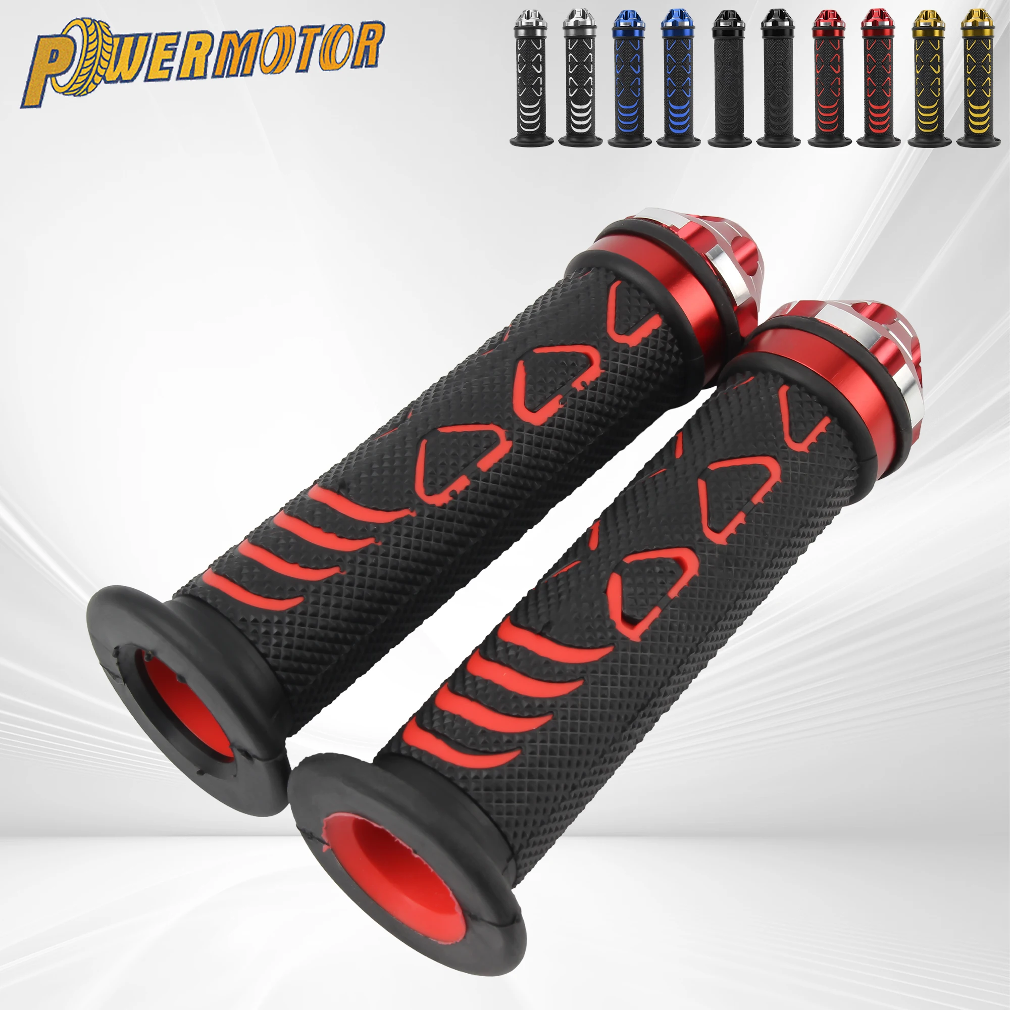 

22mm 24mm Motorcycle Handlebar Grips Anti-slip Hand Grips Rubber Aluminum For KTM Honda Yamaha Suzuki Motocross Scooters Moped