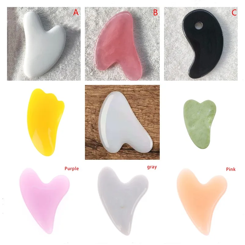 Heart Shape SPA Massage Beeswax Gua sha Scraping Massage Scraper Face Massager Acupuncture Guasha Board Massager for face 1pc