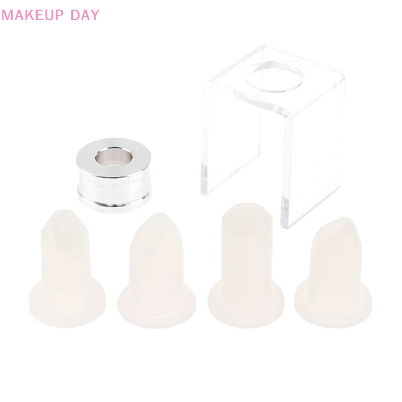 3Pcs/Set Silicone Lipstick Mold Aluminum Ring Mould Holder DIY Silicone Lip Balm Mold Crafts Tools Stand Tube