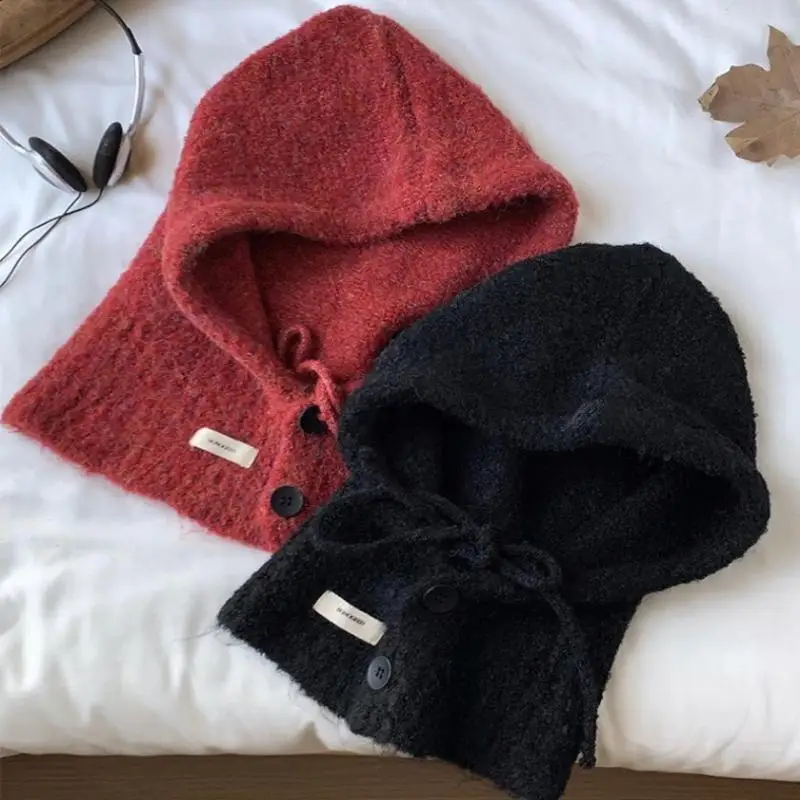 المألوف محبوك قبعة وشاح مجموعة المرأة الخريف الشتاء الدافئة سدادات حماية الأذن قبعة وشاح كومبو تنوعا أنيق قبعة كروية