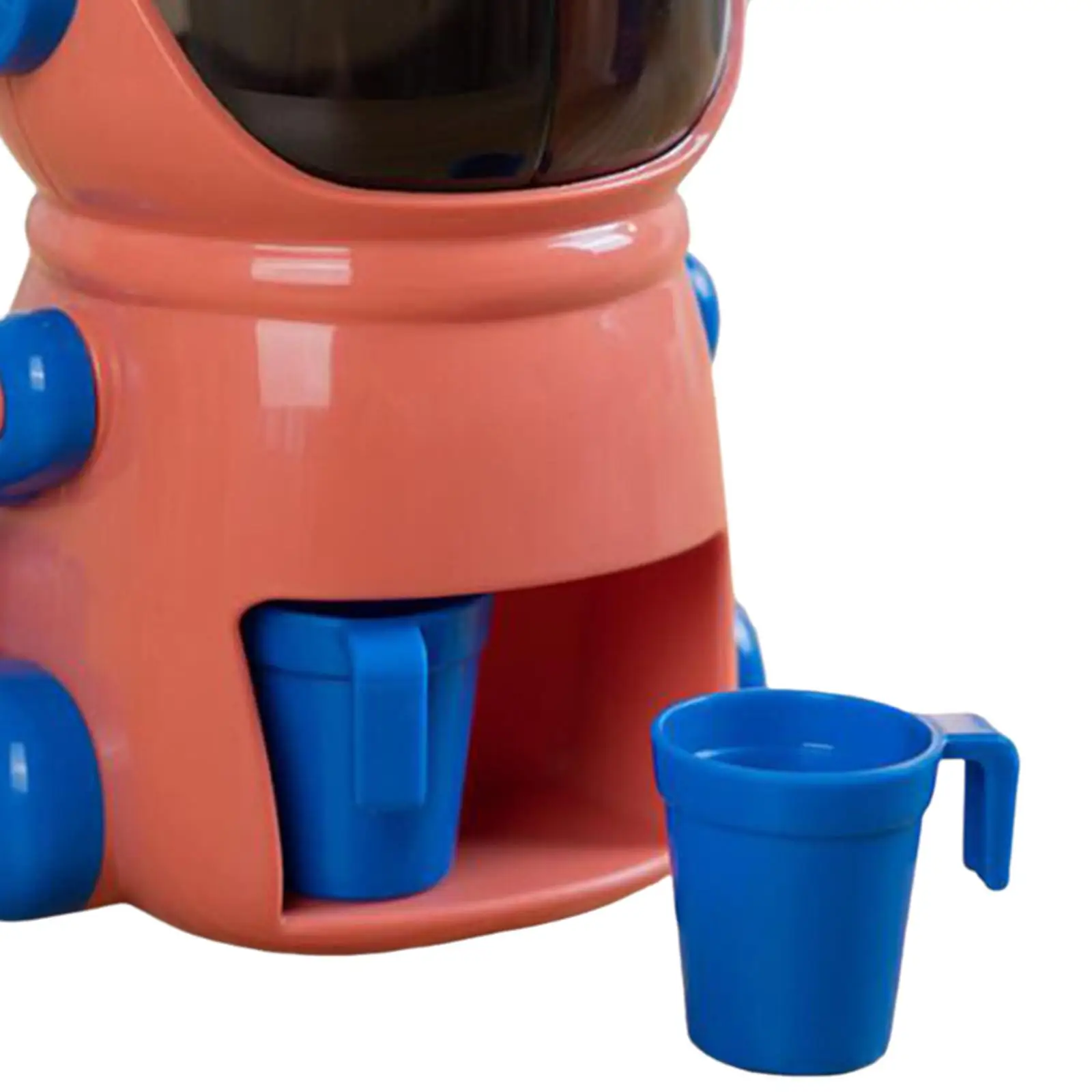 Mini Water Dispenser with Small Cup Desktop Decor Pretend Play Robot Shaped for Game Play Kitchen Gift Outdoor Birthday Gifts