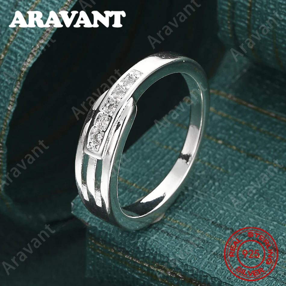 

925 Sterling Silver Square-Interface Zircon 7-10# Ring - Simple And Elegant Everyday Accessory For Women