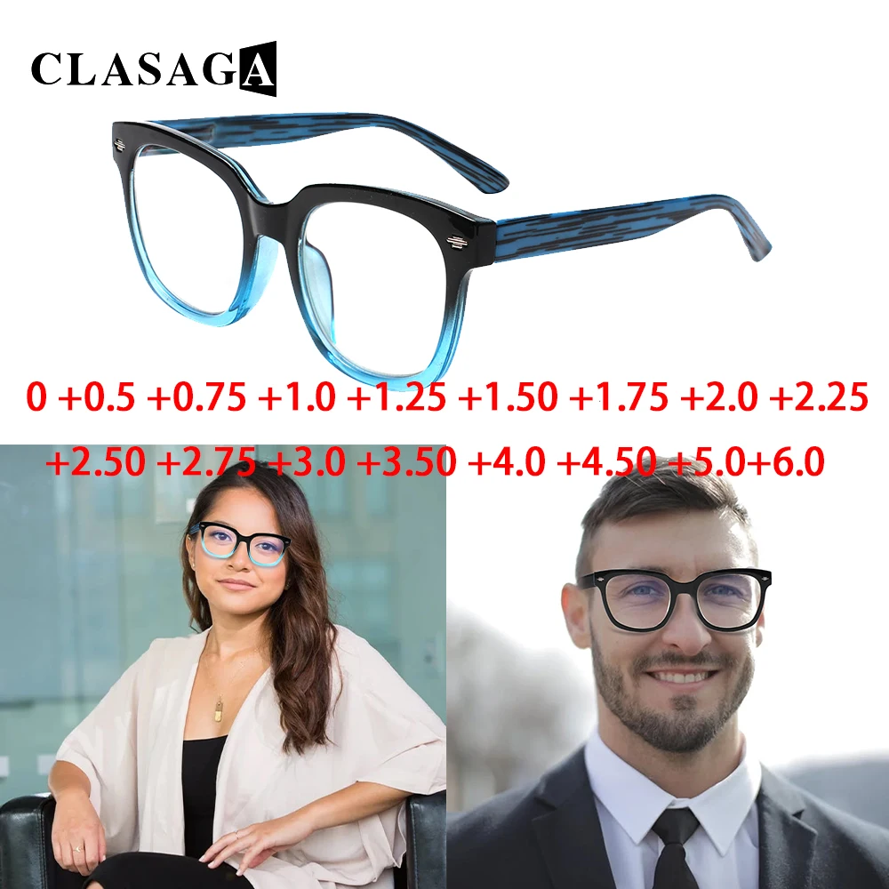 

CLASAGA New Prescription High Quality Reading Glasses HD Lenses Men Women Universal Eyeglasses Diopter +0~+6.0